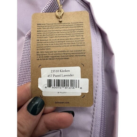 Fjällräven Kånken Classic Backpack Lavender Purple Water Resistant Seat Pad - Picture 2 of 5